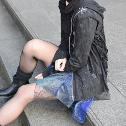 ACDC RAG Asymmetrical Spider Skirt