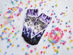 ACDC RAG Galaxy Cat Socks