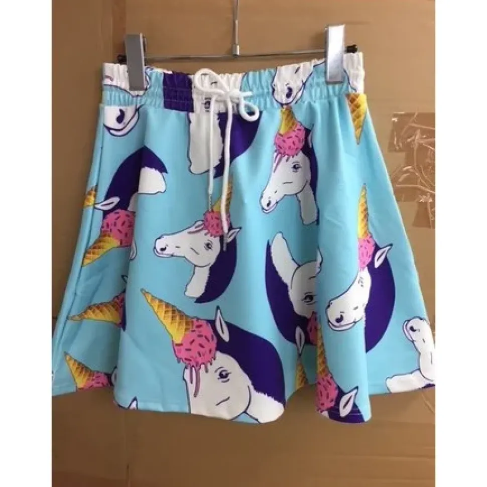 ACDC RAG Ice Cream Unicorn Flared Skirt