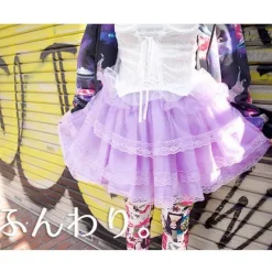 ACDC RAG New 3-Tiered Lace & Tulle Skirt