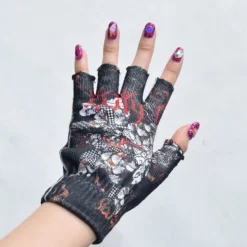 ACDC RAG Punk Samurai Fingerless Gloves