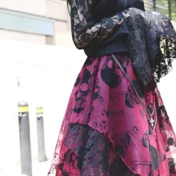ACDC RAG Skull Long Skirt