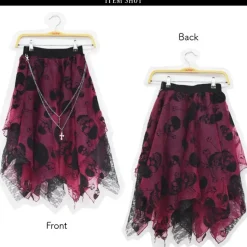 ACDC RAG Skull Long Skirt