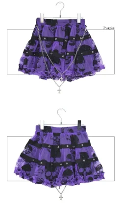 ACDC RAG Skulls Short Skirt