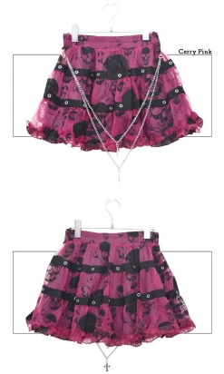 ACDC RAG Skulls Short Skirt