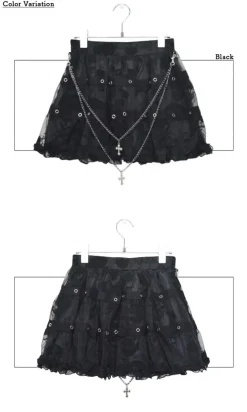 ACDC RAG Skulls Short Skirt