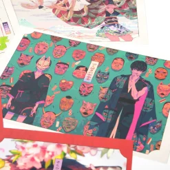 Akiakane Postcard Set: Red