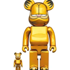 BE@RBRICK Garfield: Gold Chrome Ver. 100% & 400%