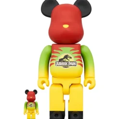BE@RBRICK Jurassic Park Green & Yellow Ver. 100％ & 400％