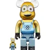 BE@RBRICK Minions Bob: Chrome Ver. 100％ & 400％