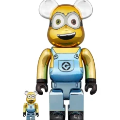 BE@RBRICK Minions Bob: Chrome Ver. 100% & 400%