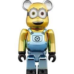 BE@RBRICK Minions Bob: Chrome Ver. 100％ & 400％