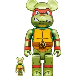 BE＠RBRICK Teenage Mutant Ninja Turtles Raphael: Chrome Ver. 100％ & 400％ Set