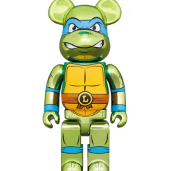BE＠RBRICK Teenage Mutant Ninja Turtles Leonardo: Chrome Ver. 100％ & 400％ Set