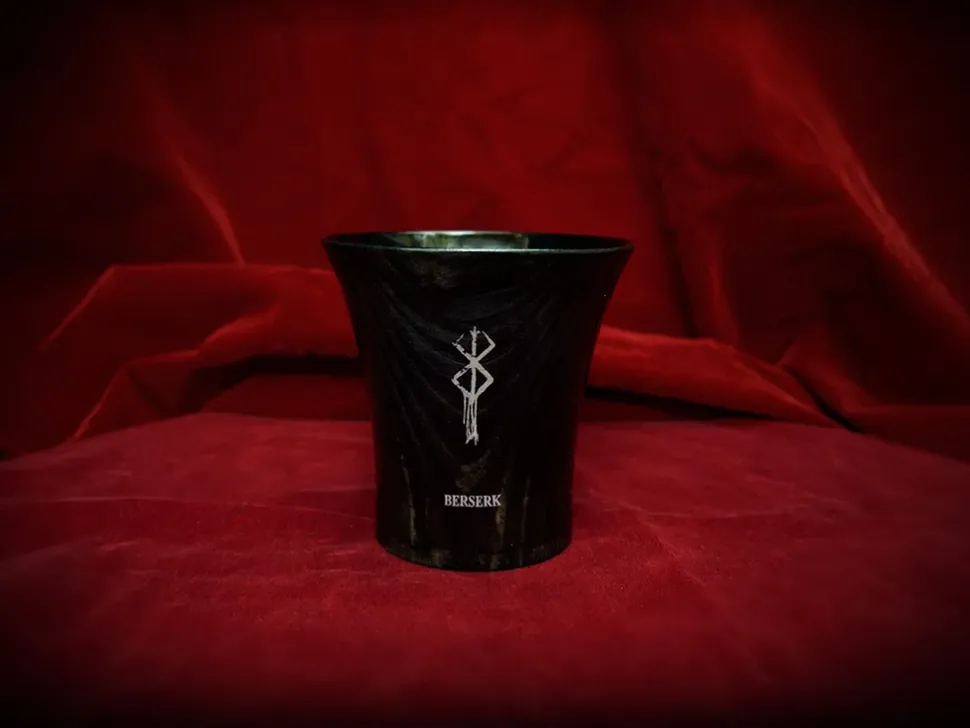 Berserk Mark of Sacrifice Wooden maki-e Cup Black