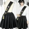 Black MiQuri 2-Way Sash Military Skirt