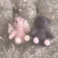 Cardcaptor Sakura: Clow Card / Sakura Card Sakura and Syaoran's Fluffy Bear Keychain