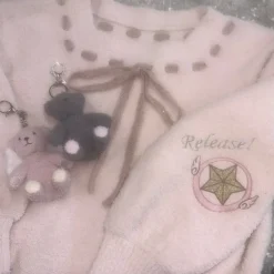 Cardcaptor Sakura: Clow Card / Sakura Card Sakura and Syaoran's Fluffy Bear Keychain