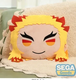 Charamaru Demon Slayer: Kimetsu no Yaiba Kyojuro Rengoku Premium Interior Cushion