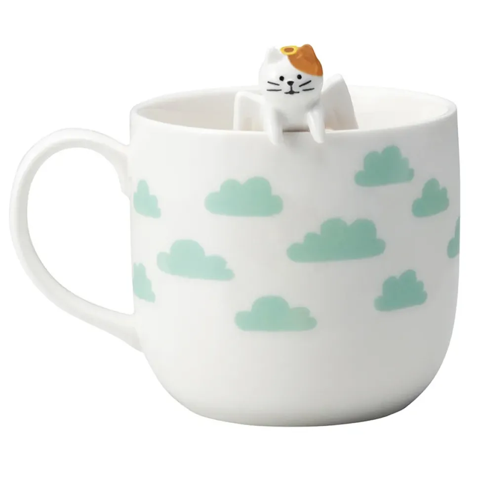 Concombre Angel & Devil Cat Ceramic Mug Pair Set