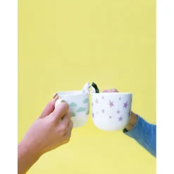 Concombre Angel & Devil Cat Ceramic Mug Pair Set