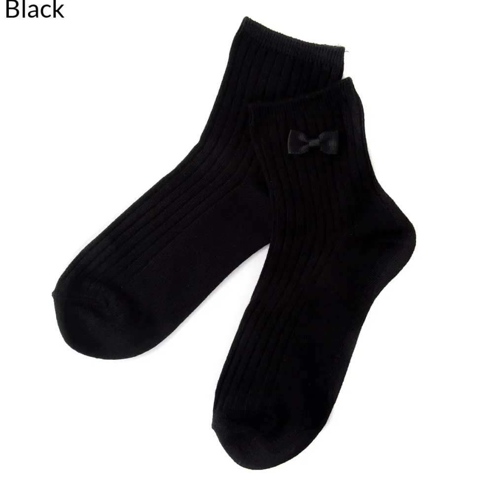 coudre un Colorful Ribbon Black Socks