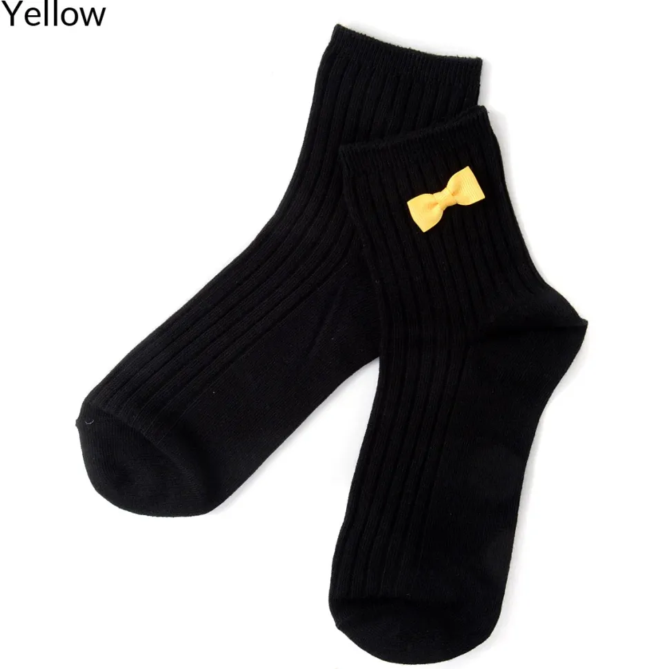 coudre un Colorful Ribbon Black Socks
