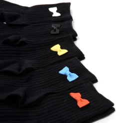 coudre un Colorful Ribbon Black Socks