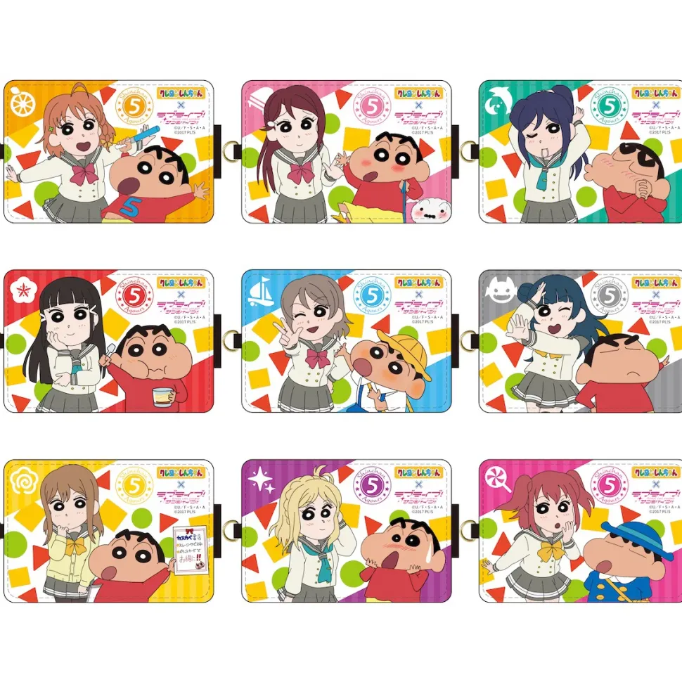 Crayon Shin-chan x Love Live! Sunshine!! IC Card Case Collection