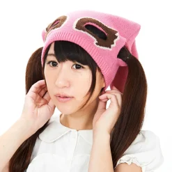 Cuelitt Masked Rabbit Pigtails Beanie