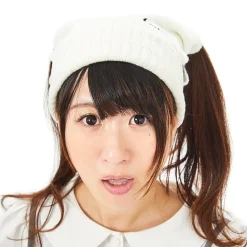 Cuelitt Nekomimi Logo Pigtails Beanie