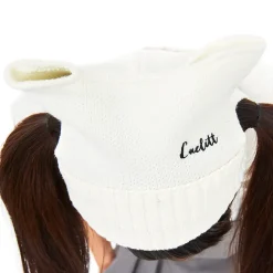Cuelitt Nekomimi Logo Pigtails Beanie