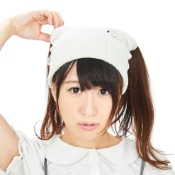 Cuelitt Nekomimi Logo Pigtails Beanie