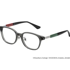 Demon Slayer: Kimetsu no Yaiba Collaboration Giyu Tomioka Model Glass Frame w/ Original Eyeglass Case & Cleaning Cloth Set