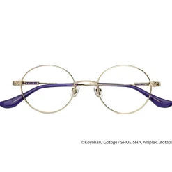 Demon Slayer: Kimetsu no Yaiba Collaboration Shinobu Kocho Model Glass Frame w/ Original Eyeglass Case & Cleaning Cloth Set