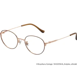 Demon Slayer: Kimetsu no Yaiba Collaboration Nezuko Kamado Model Glass Frame w/ Original Eyeglass Case & Cleaning Cloth Set