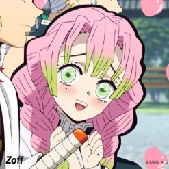 Demon Slayer: Kimetsu no Yaiba Collaboration Mitsuri Kanroji Model Glass Frame w/ Original Eyeglass Case & Cleaning Cloth Set