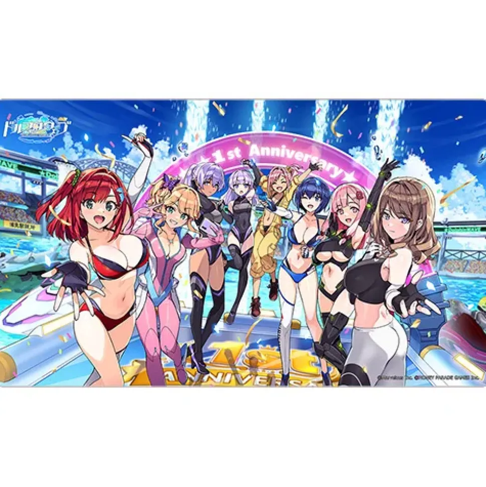 Dolphin Wave Rubber Mat Congratulations! 1st Anniversary!!