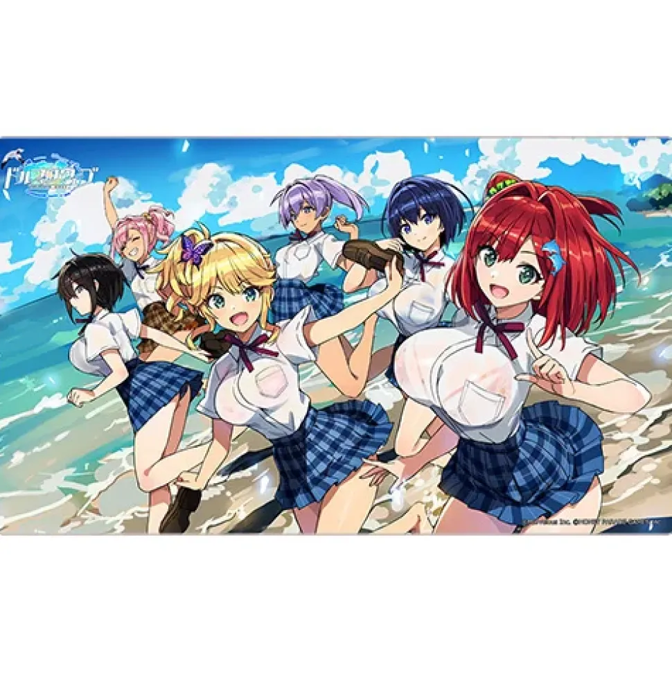 Dolphin Wave Rubber Mat Congratulations! Half Anniversary!! Ver. B