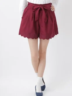 earth music&ecology Embroided Hem Culottes