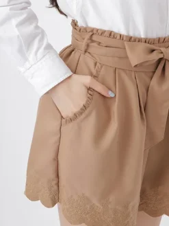 earth music&ecology Embroided Hem Culottes