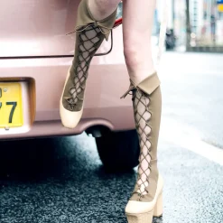 ERIMAKI SOX Lace-Up High Socks