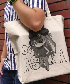 Evangelion Asuka: Deform Ver. Large Tote Bag