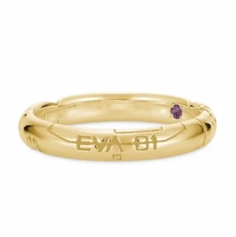 Evangelion Test Type Unit-01 Shinji Ikari 18K Yellow Gold Entry Plug Ring