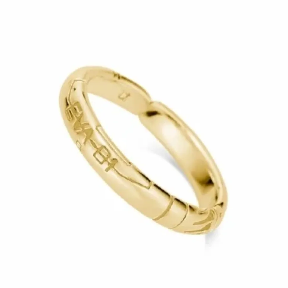 Evangelion Test Type Unit-01 Shinji Ikari 18K Yellow Gold Entry Plug Ring