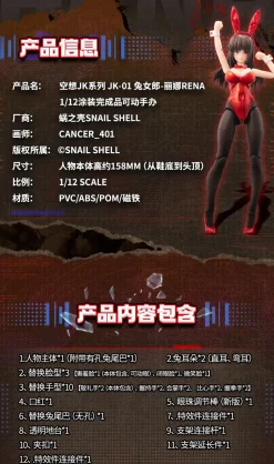 Fantasy JK Series JK-01 Bunny Girl Rena 1/12 Scale Action Figure