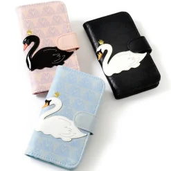 FLAPPER Swan Appliqué Smartphone Flip Case