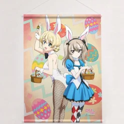 Girls und Panzer Das Finale B2 Tapestry Darjeeling & Alice Shimada: Bunny Ver.