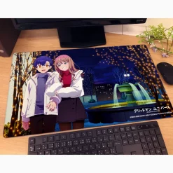 Gridman Universe Rubber Mat Yomogi Asanaka & Yume Minami: Winter Date Ver.