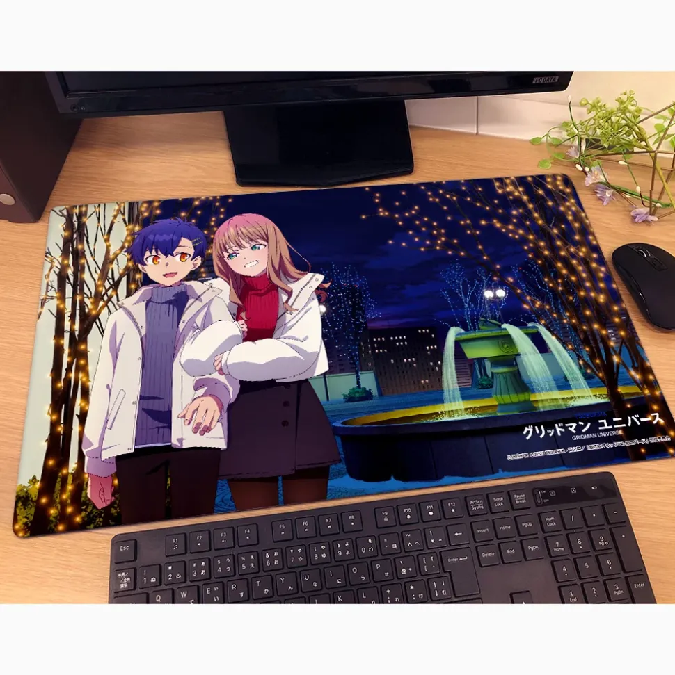 Gridman Universe Rubber Mat Yomogi Asanaka & Yume Minami: Winter Date Ver.
